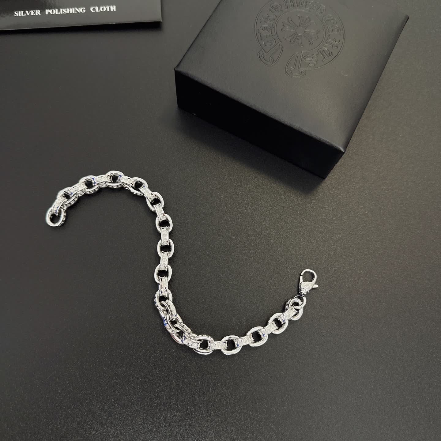 Chrome Hearts Chromatic Heart Silver Bracelet